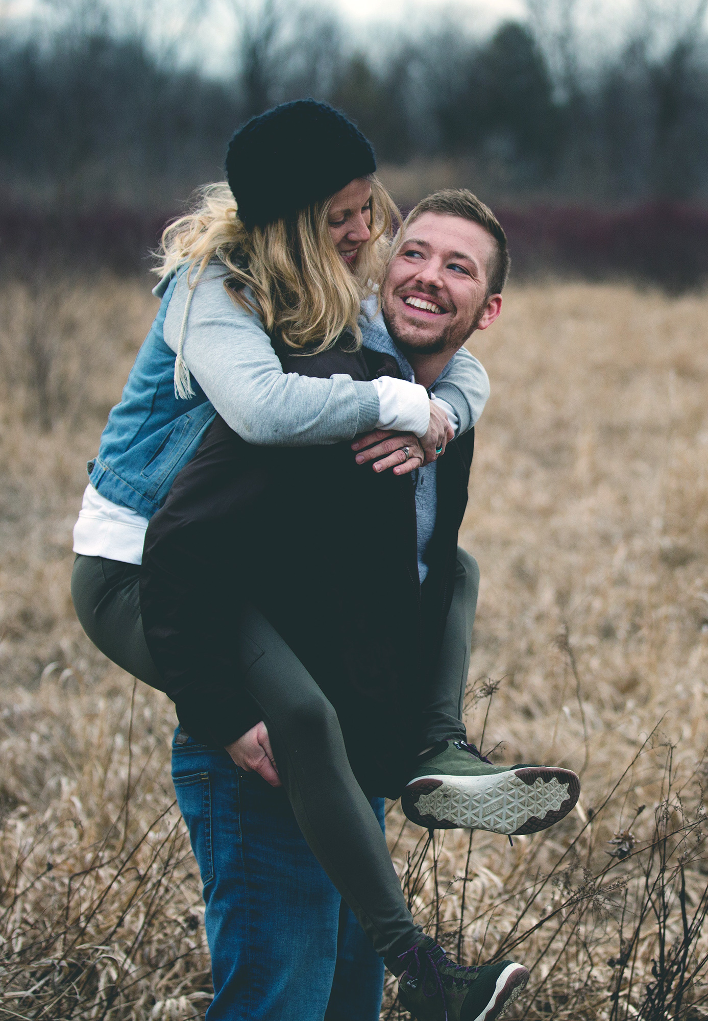 couple laughing